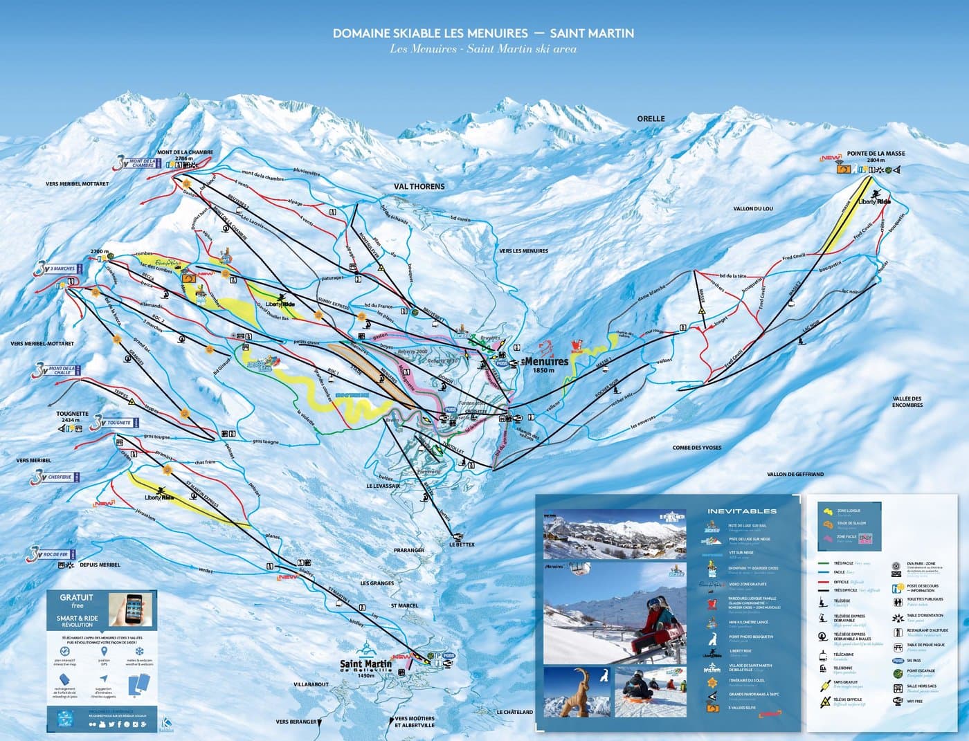 Les Menuires Trail Map